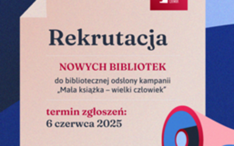 Instytut Książki ogłosił nabór bibliotek publicznych do kolejnej odsłony projektu „Mała książka – wielki człowiek”