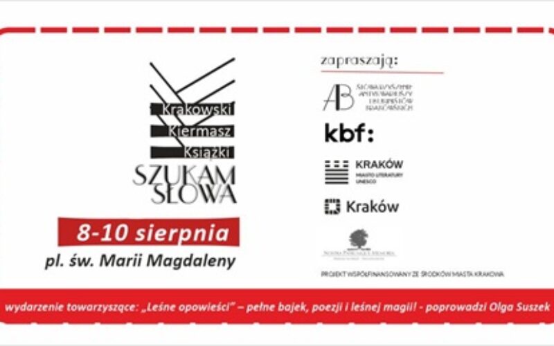 Krakowski Kiermasz Książki „Szukam słowa” już w najbliższy weekend