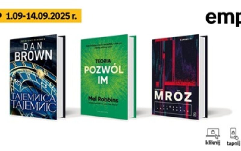 Książkowe listy bestsellerów w Empiku za okres od 1 do 14 września