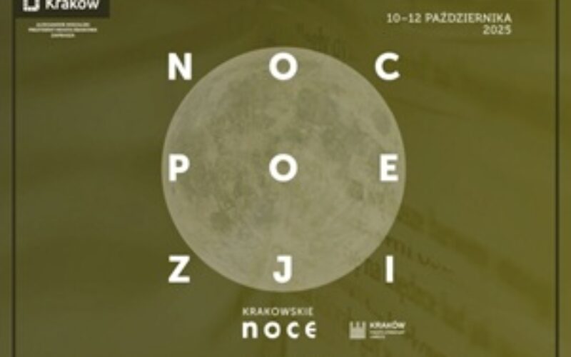 Kraków zaprasza na Noc Poezji 2025