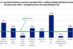 GUS: Dynamika sprzedaży detalicznej w grudniu 2025 r.
