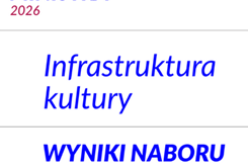 Wyniki naboru do programu „Infrastruktura kultury 2026”