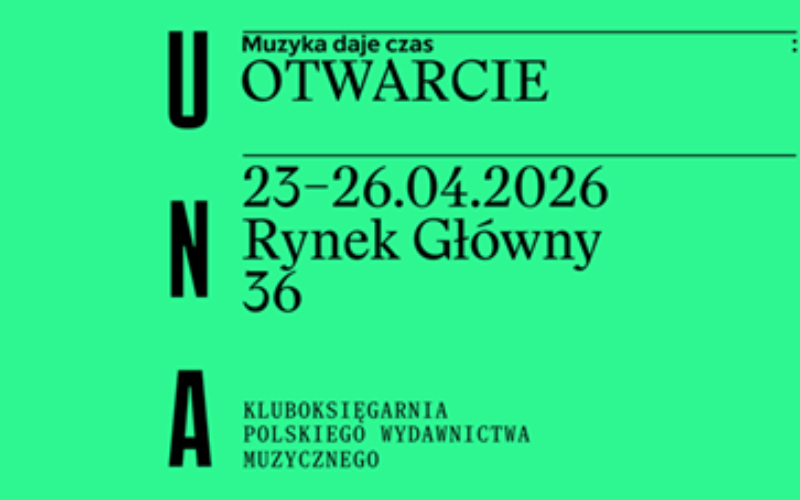 UNA – Kluboksięgarnia Polskiego Wydawnictwa Muzycznego na Rynku Głównym w Krakowie