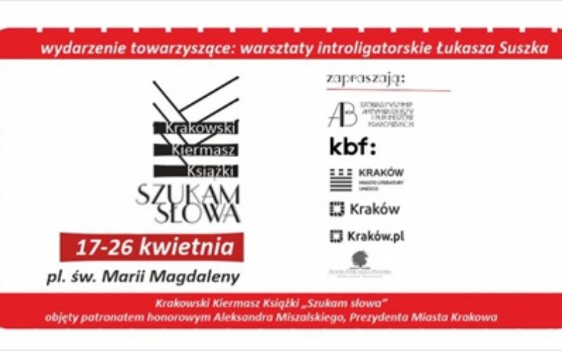Krakowski Kiermasz Książki  „Szukam słowa” – kwietniowa edycja