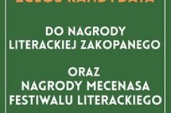 Zgłoś kandydata do Nagrody Literackiej Zakopanego
