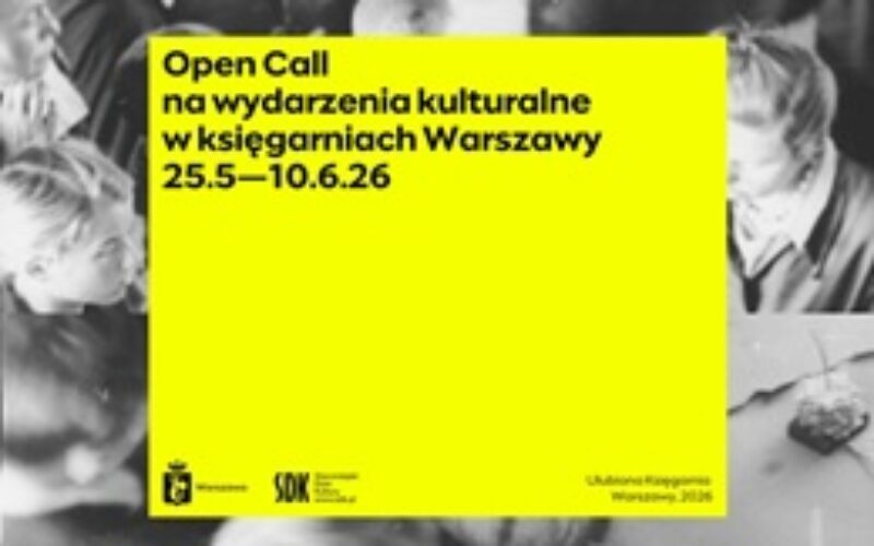 Open Call na wydarzenia kulturalne w księgarniach Warszawy