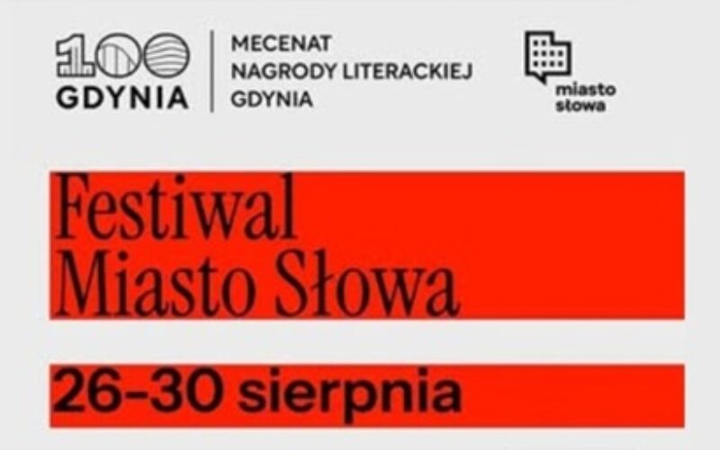 Jutro w Gdyni rozpoczyna się Festiwal Literacki Miasto Słowa