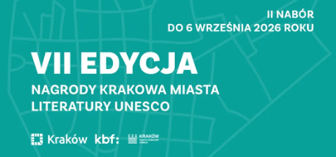 Drugi nabór do 7. edycji Nagrody Krakowa Miasta Literatury UNESCO