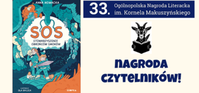 Nagroda czytelników dla SOS. Stowarzyszenia Obrońców Smoków – Ogólnopolska Nagroda Literacka im. Kornela Makuszyńskiego